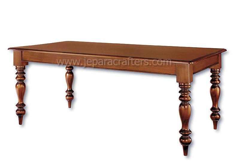 Rectangular Fluted Leg Dining Table Direct from Indonesia Furniture